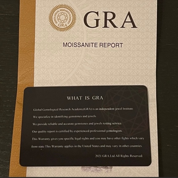 Natural Moissanite Solid 925 Sterling Silver Ring - Picture 6 of 9